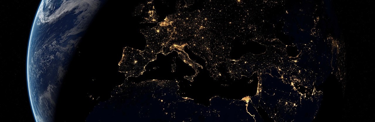 Earth from above at night